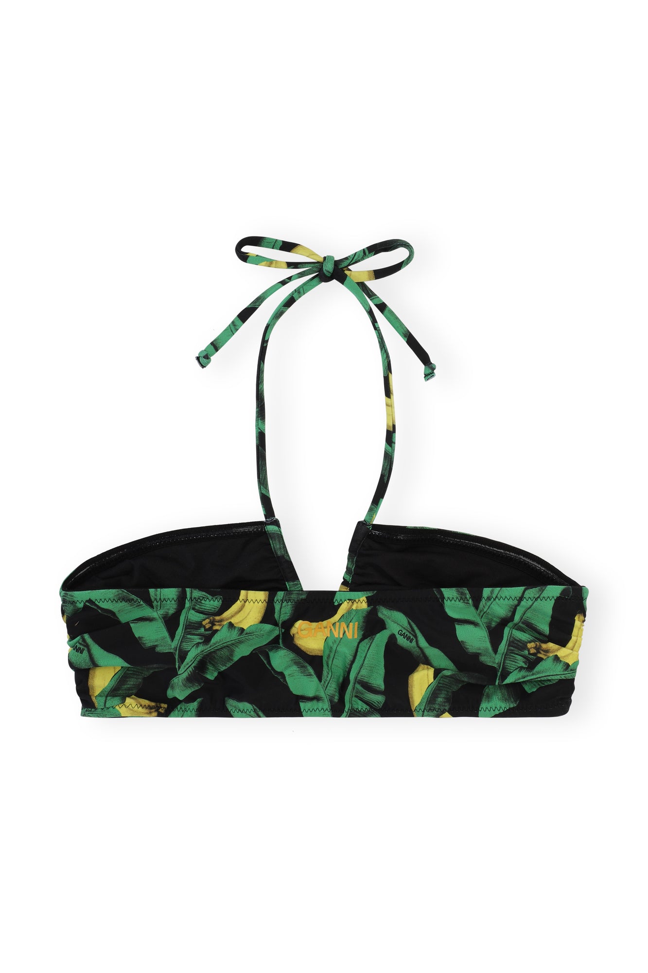 Halter Bikini Top | Banana Tree Black