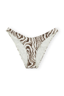Recycled Printed Lowrise Wave Bikini Briefs | Egret