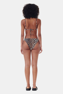 Recycled Leopard Printed String Bikini Top | Leopard