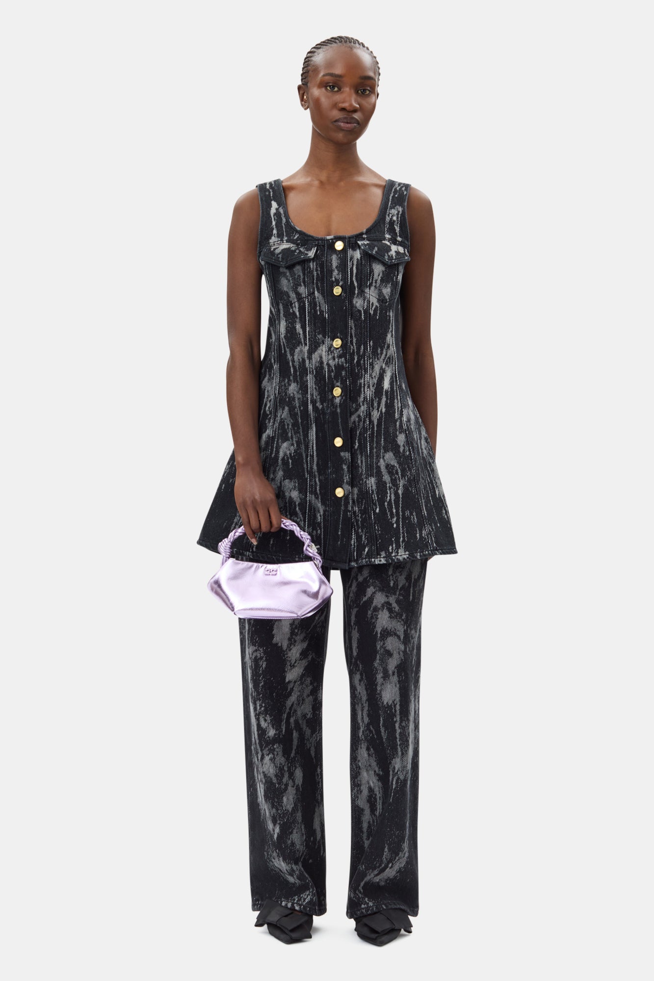 Ganni Bou Bag Mini Metallic | Pink Lavender