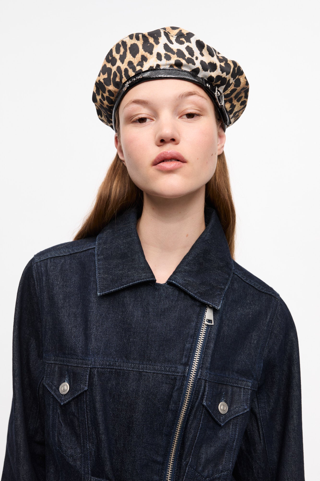 Woven Beret Cotton | Leopard