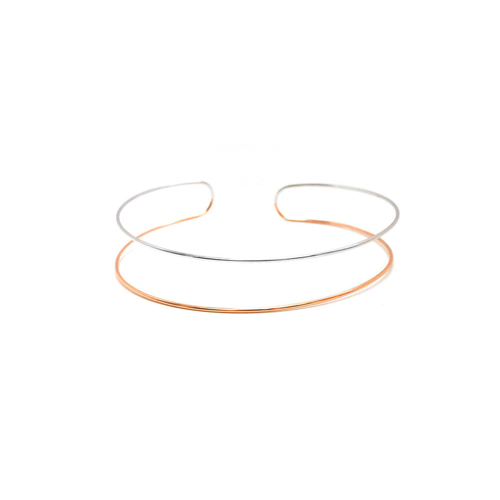 Slip-On Choker - Av Markdown 1112 | Two Tone: Rose Gold/Silver