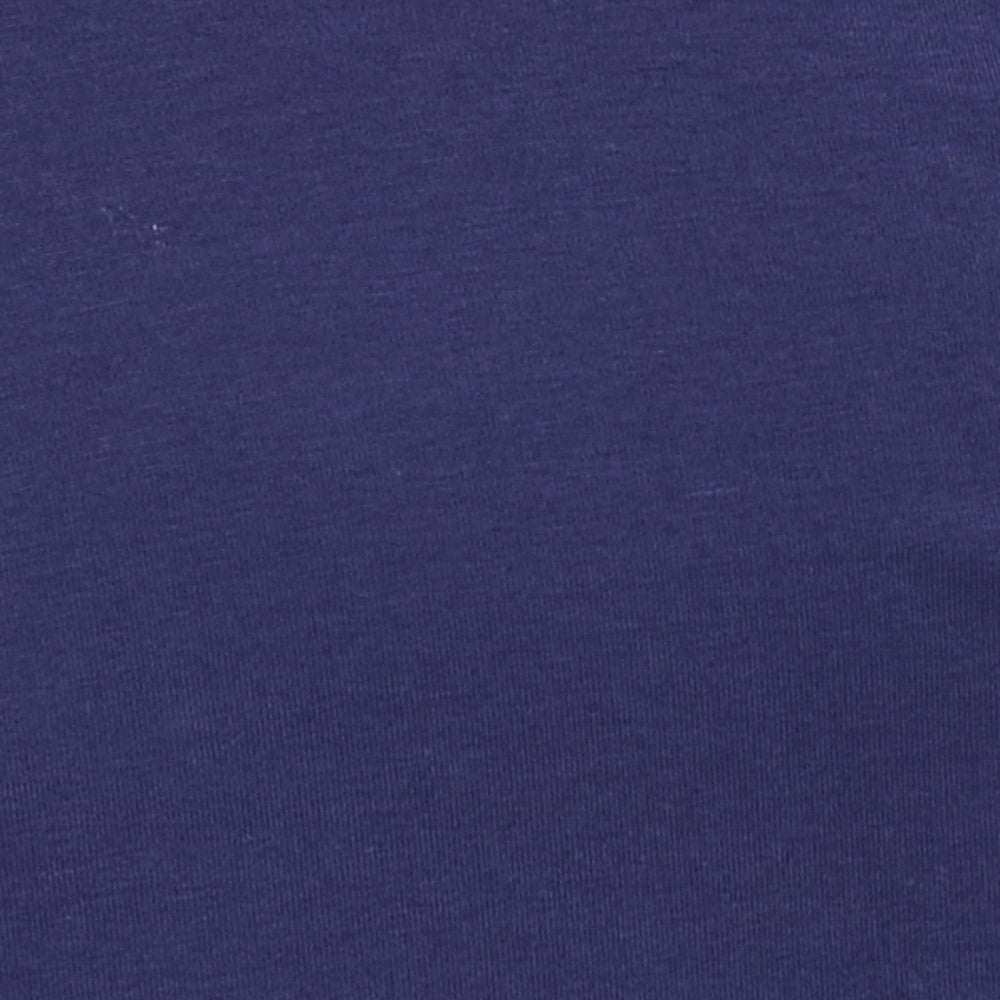 Fabric swatch for the LSPACE Kelsey Dress in midnight blue, showing the deep navy color and fabric texture.