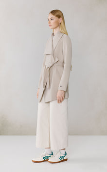 Alondra Soft Drape Trench | Mist