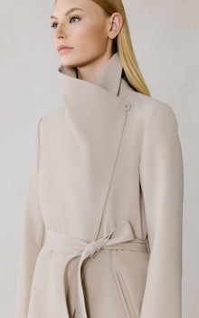 Alondra Soft Drape Trench | Mist