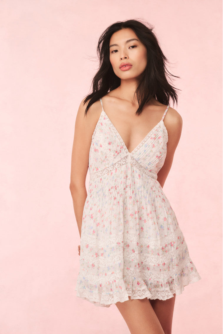 Alonna Cotton Floral Mini Dress | Confetti Bloom