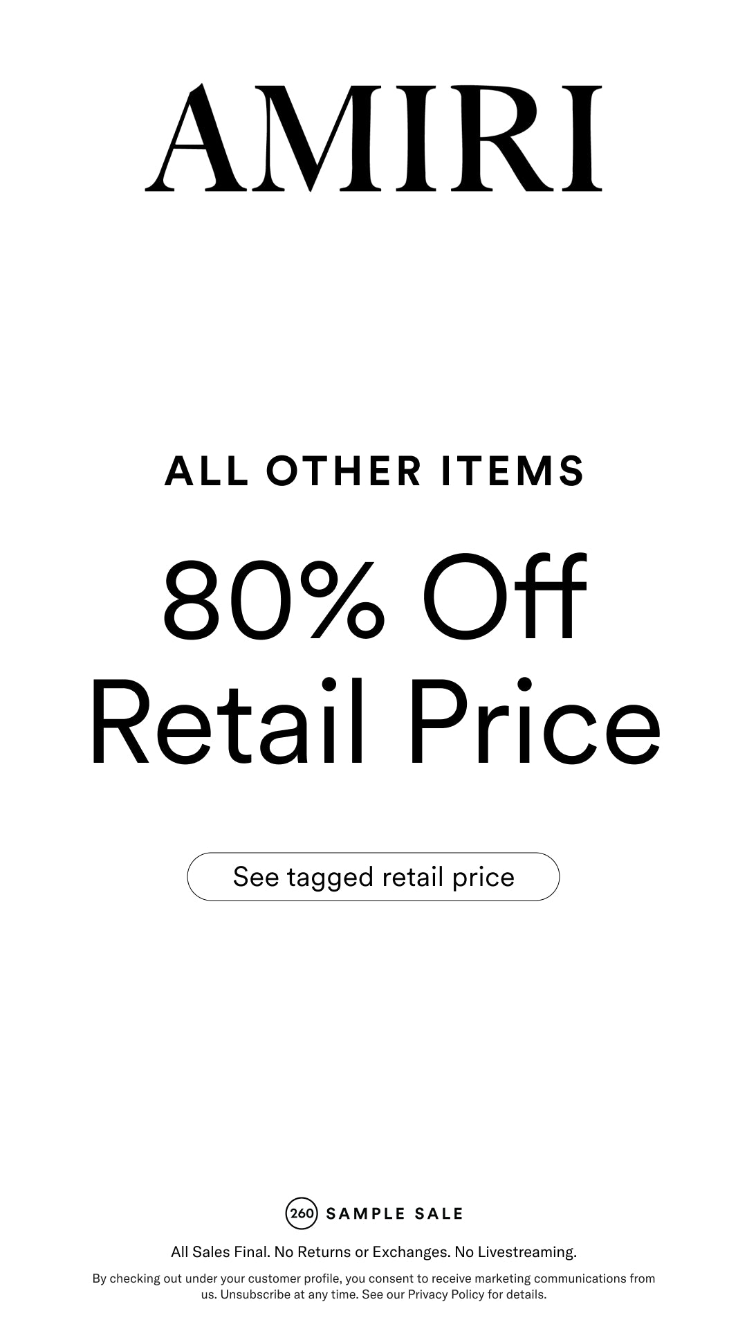 Price table