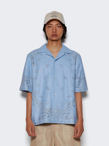 Men | Amiri | Bandana Laser Camp Shirt Cerulean | Blue