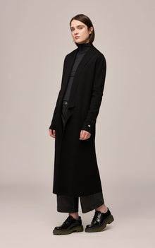Annabella Straight-Fit Maxi-Length Sustainable Coatigan | Black