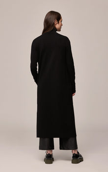 Annabella Straight-Fit Maxi-Length Sustainable Coatigan | Black