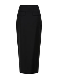 Nadia Skirt | Black Wool