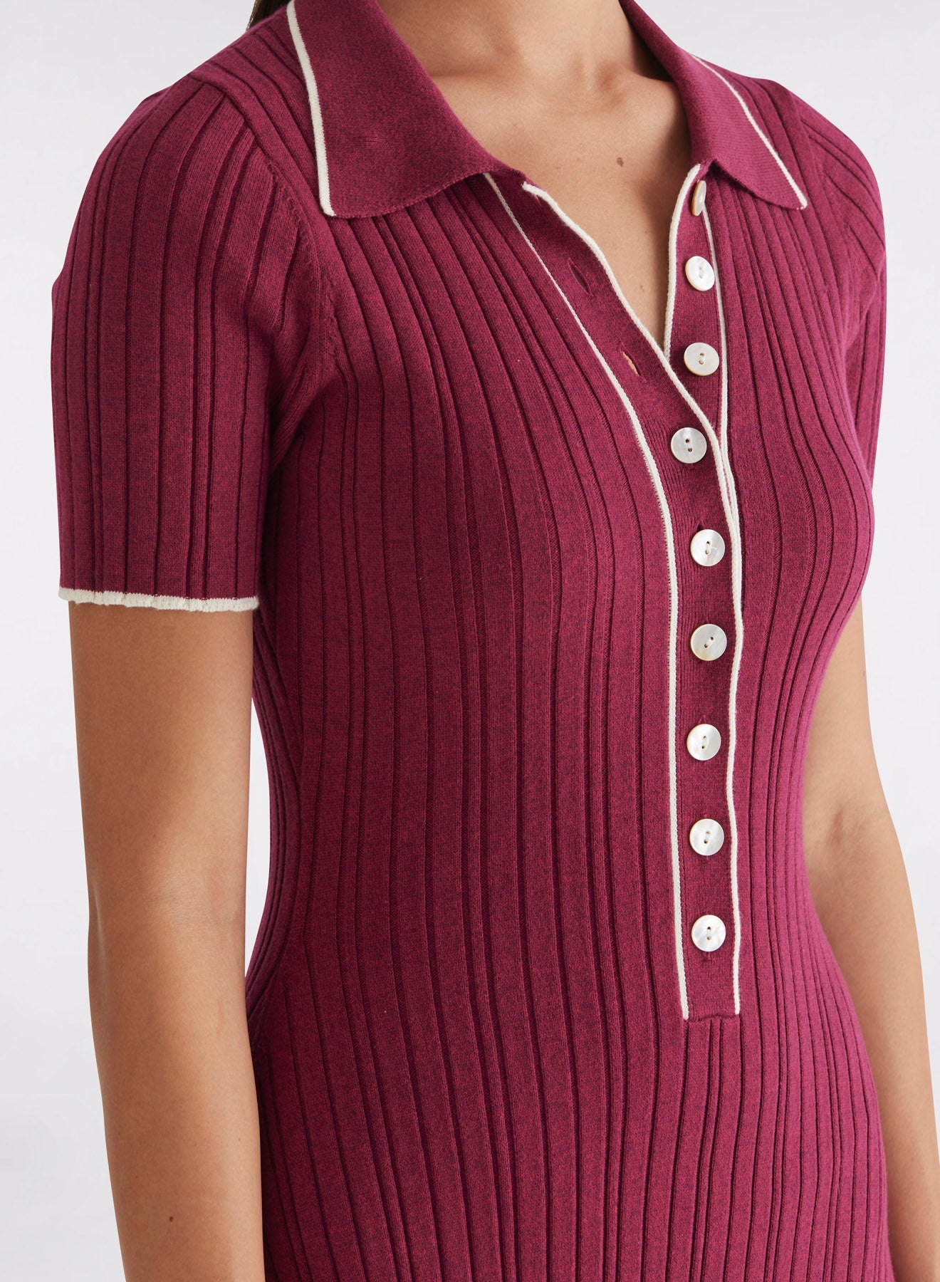 Penelope Dress | Cherry W/ Silence Trim