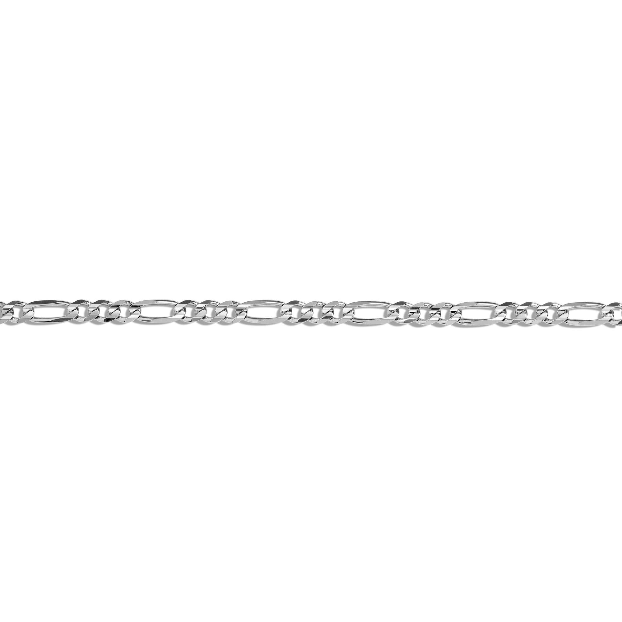 Large Gold Figaro Chain Anklet Vermeil White Gold First
