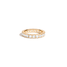 2ct Lab Grown White Sapphire Eternity Ring Vermeil Yellow Gold First
