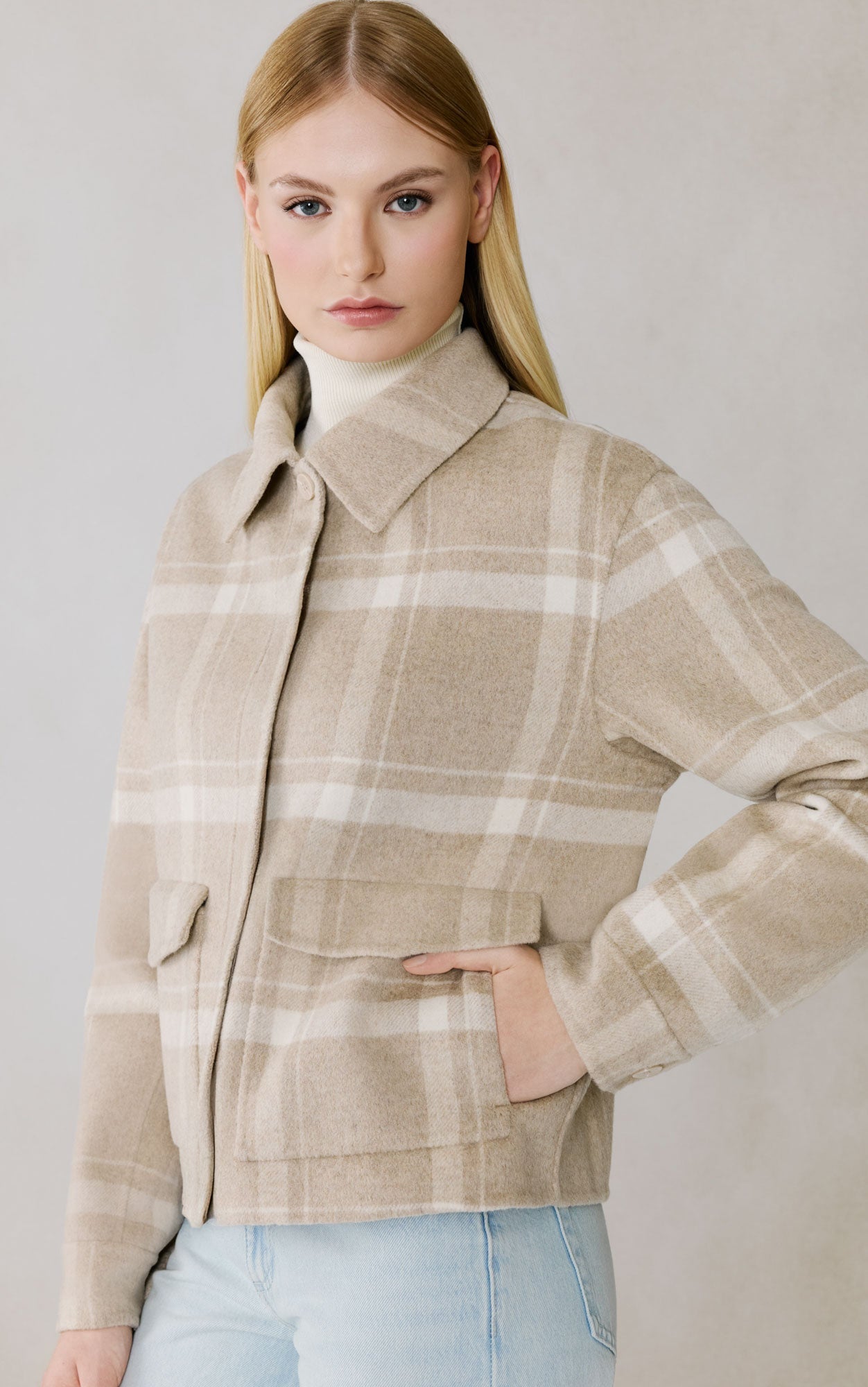 Audriana Double Face Wool Coat | Teak-Powder