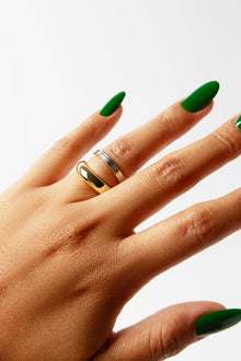 The Reflector Double Band Ring (Elaluz X Argento Vivo) | Two Tone