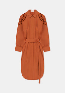 Senate Poplin Shirt Dress | Brick