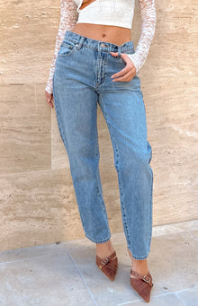 Abrand Scout 95 Mid Straight Crop Jeans | Blue