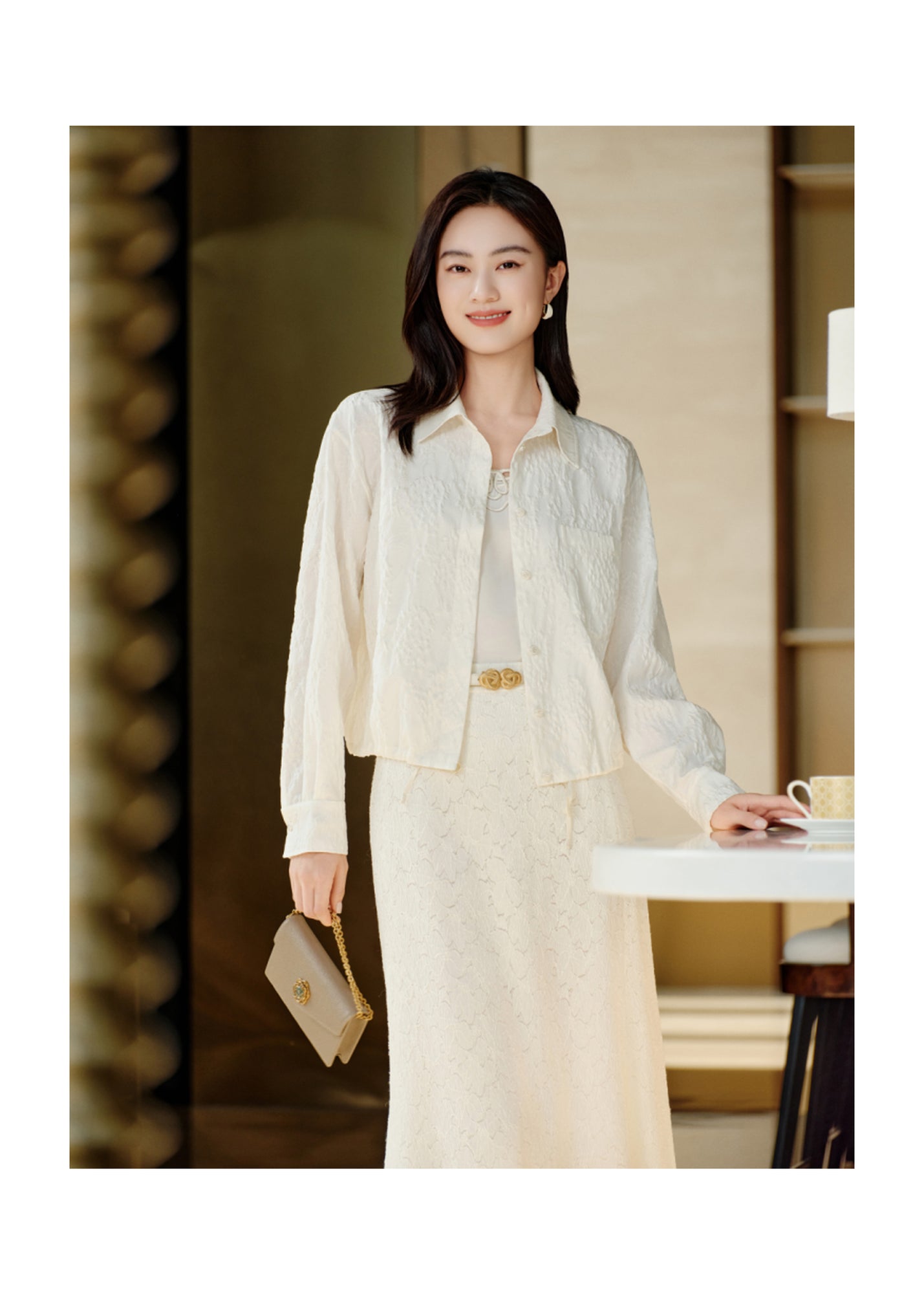 Acetate Coat | White