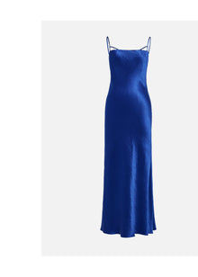 Acetate Slip Dress | Blue