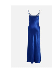 Acetate Slip Dress | Blue