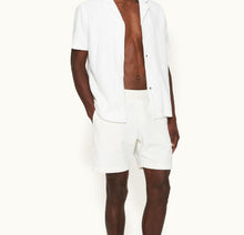 Afador Classic Fit Mix Texture Sweat Shorts | White Sand