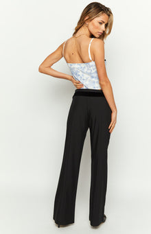 Alistair Belt Flare Pants | Black