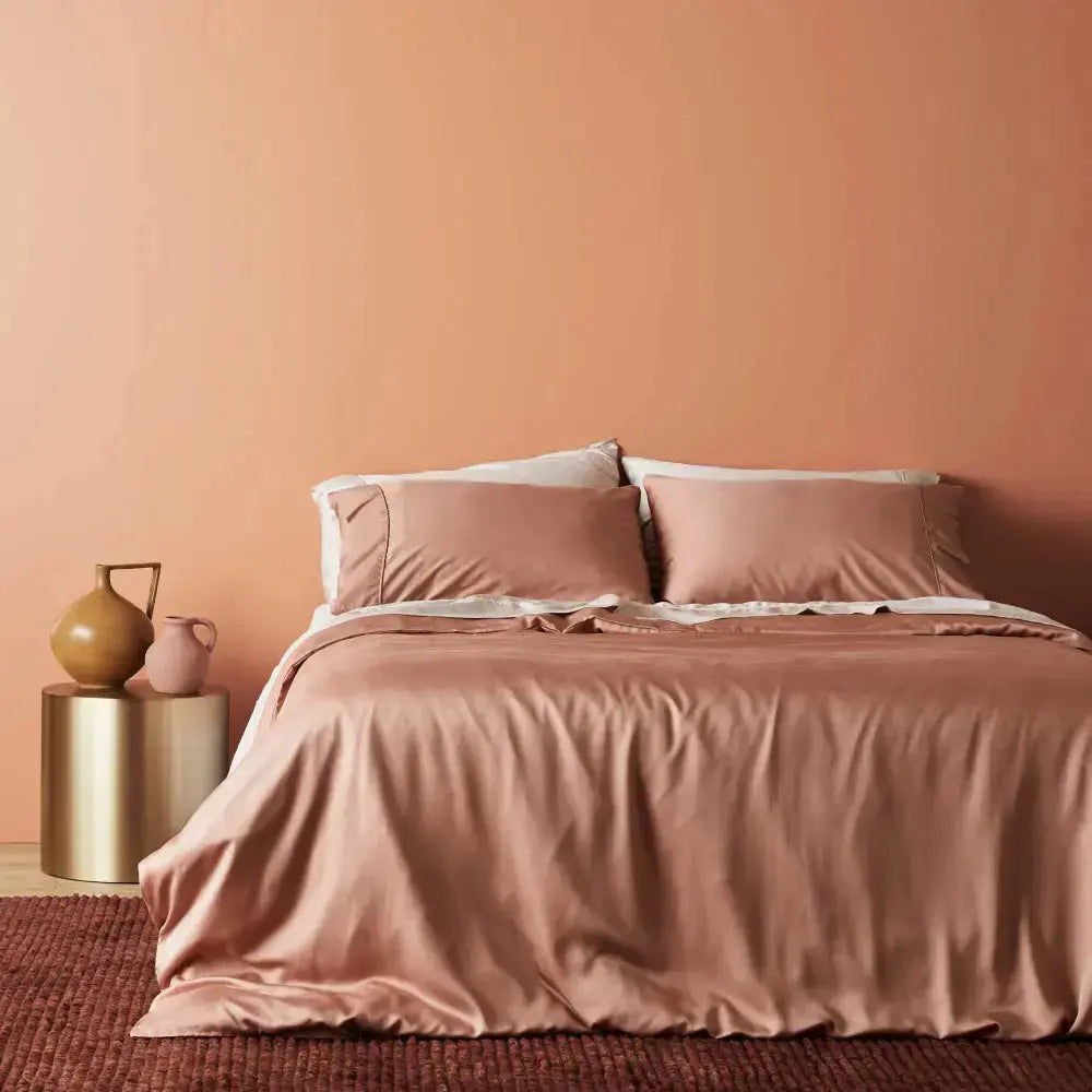 Luxe CleanBamboo Sateen+ Duvet Cover, Full-Queen | Almond