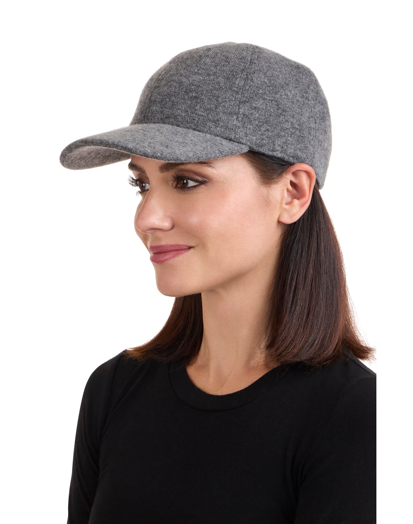 Amicale Cashmere | Women | Knite Baseball Cap | Grey