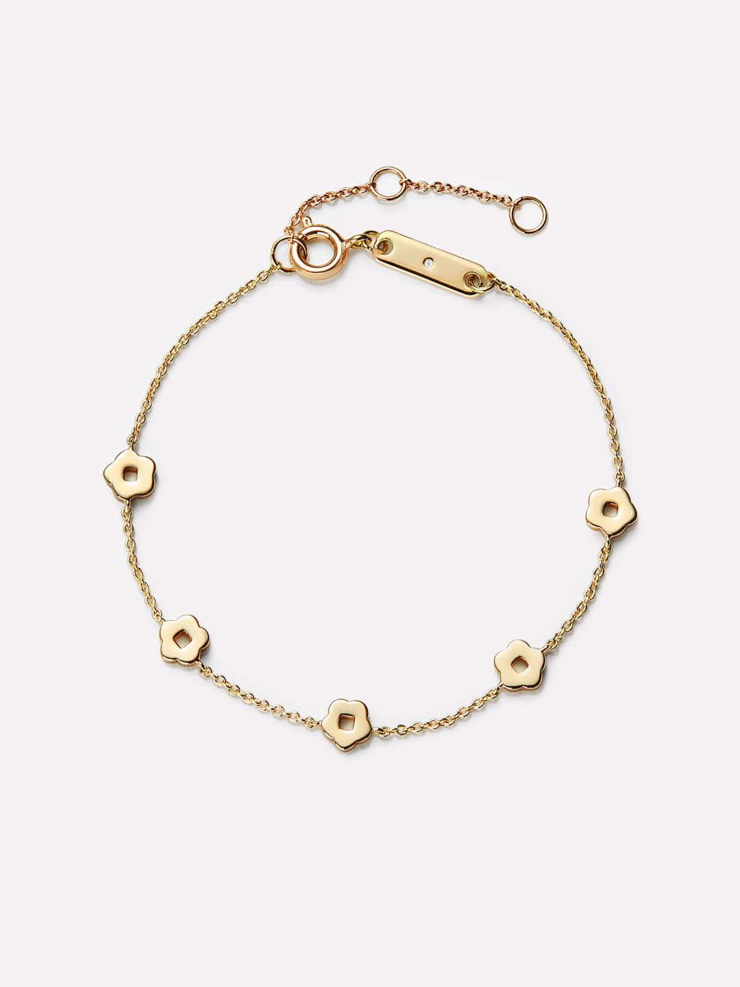 Rowena Flower Bracelet | 14K Gold on Brass
