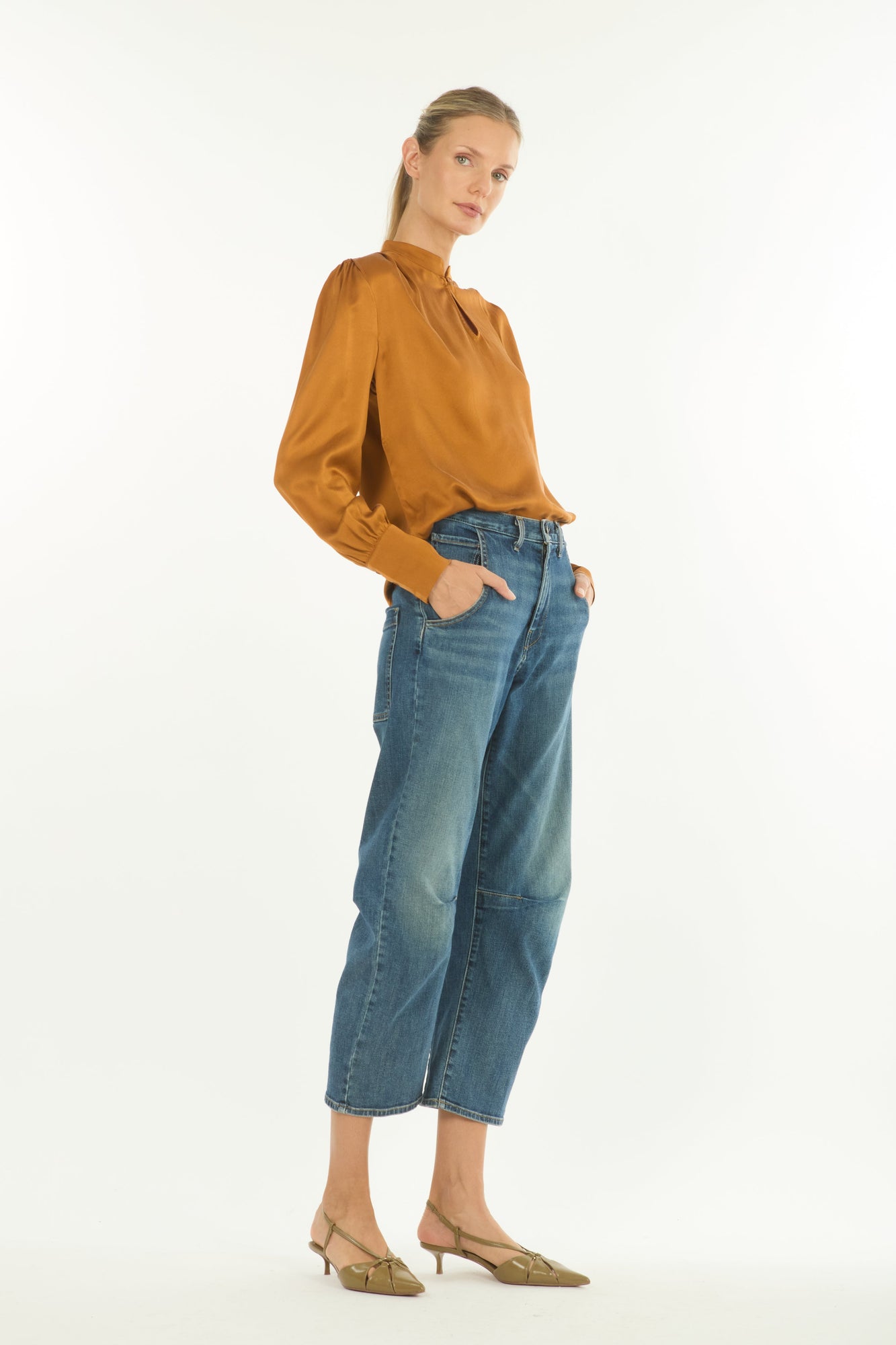 Arden Blouse | Butter Scotch Orange