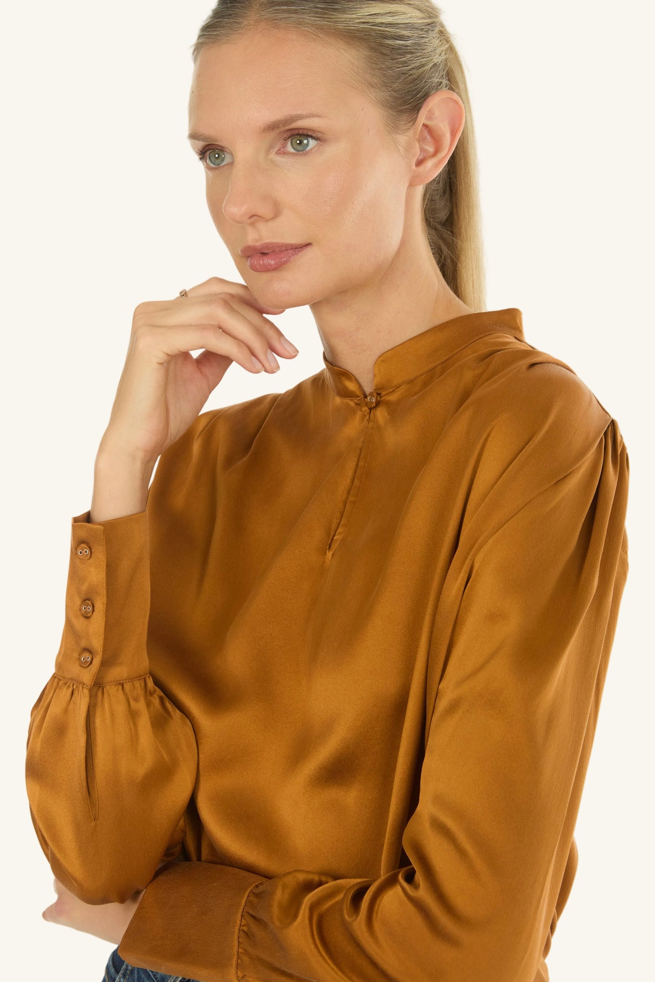 Arden Blouse | Butter Scotch Orange