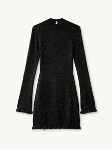 Astrid Longsleeve Mini Dress | Black/Silver Sequin