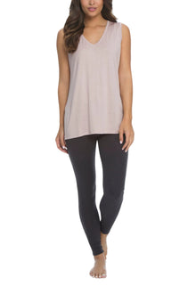 Womens | Sleeveless Modal V-Neck | Faded Rose