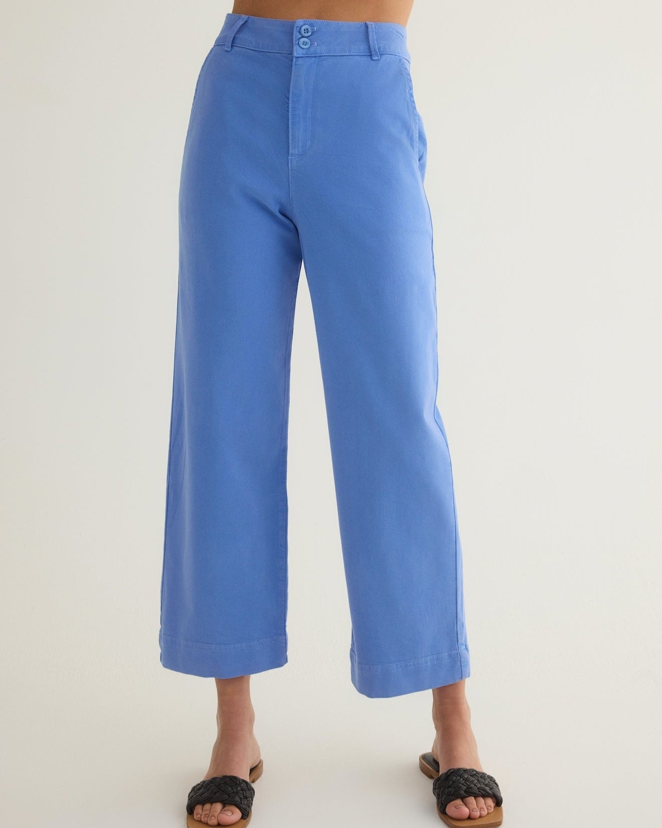 Saige Wide Leg Crop | Portofino Blue