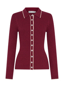 Ashlen Top | Cherry W/ Silence Trim