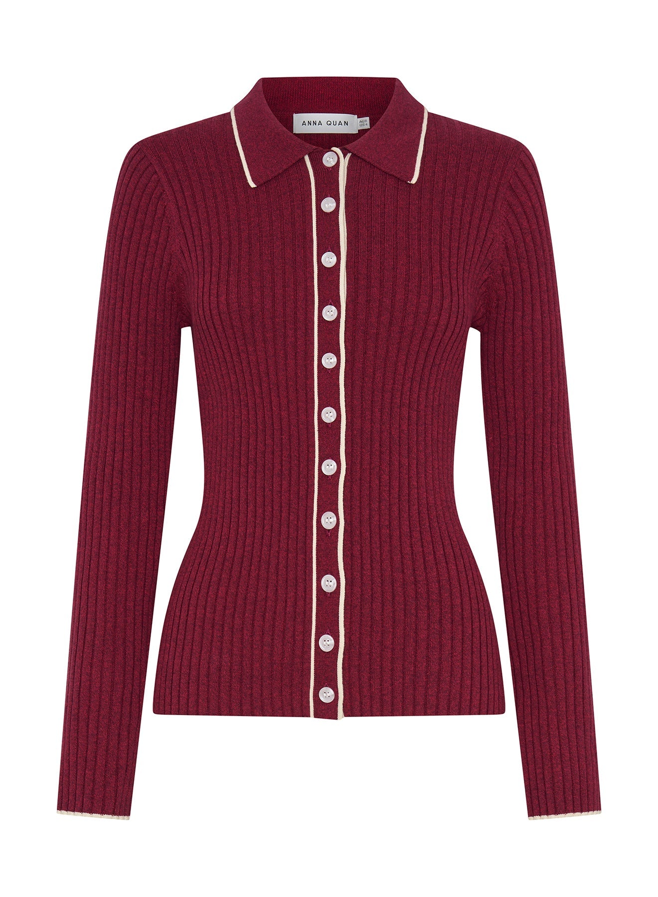 Ashlen Top | Cherry W/ Silence Trim
