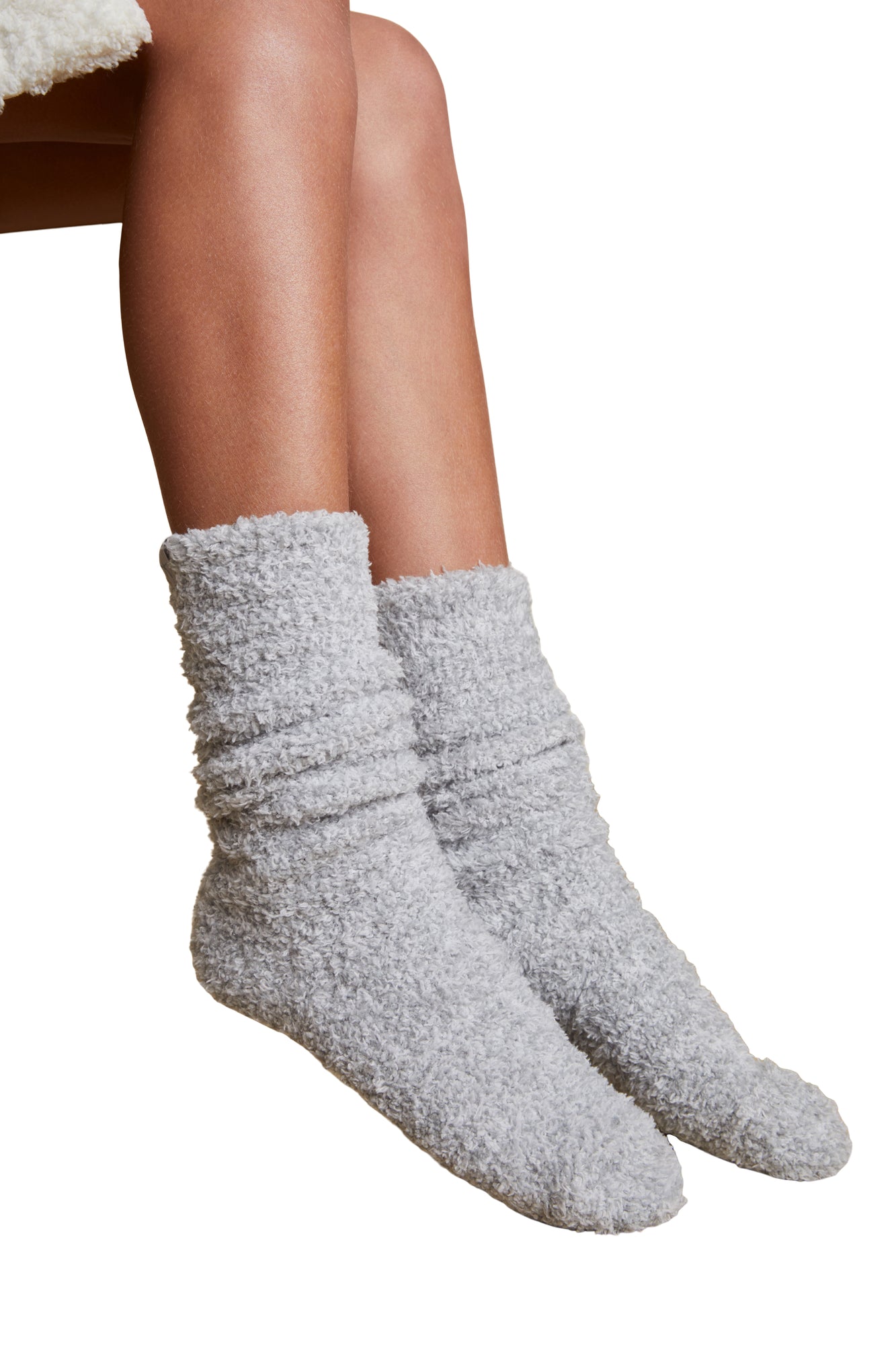 Youth | CozyChic Heathered Socks | Ocean/White