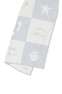 Baby | CozyChic Cuddle Receiving Blanket | Blue/Pearl