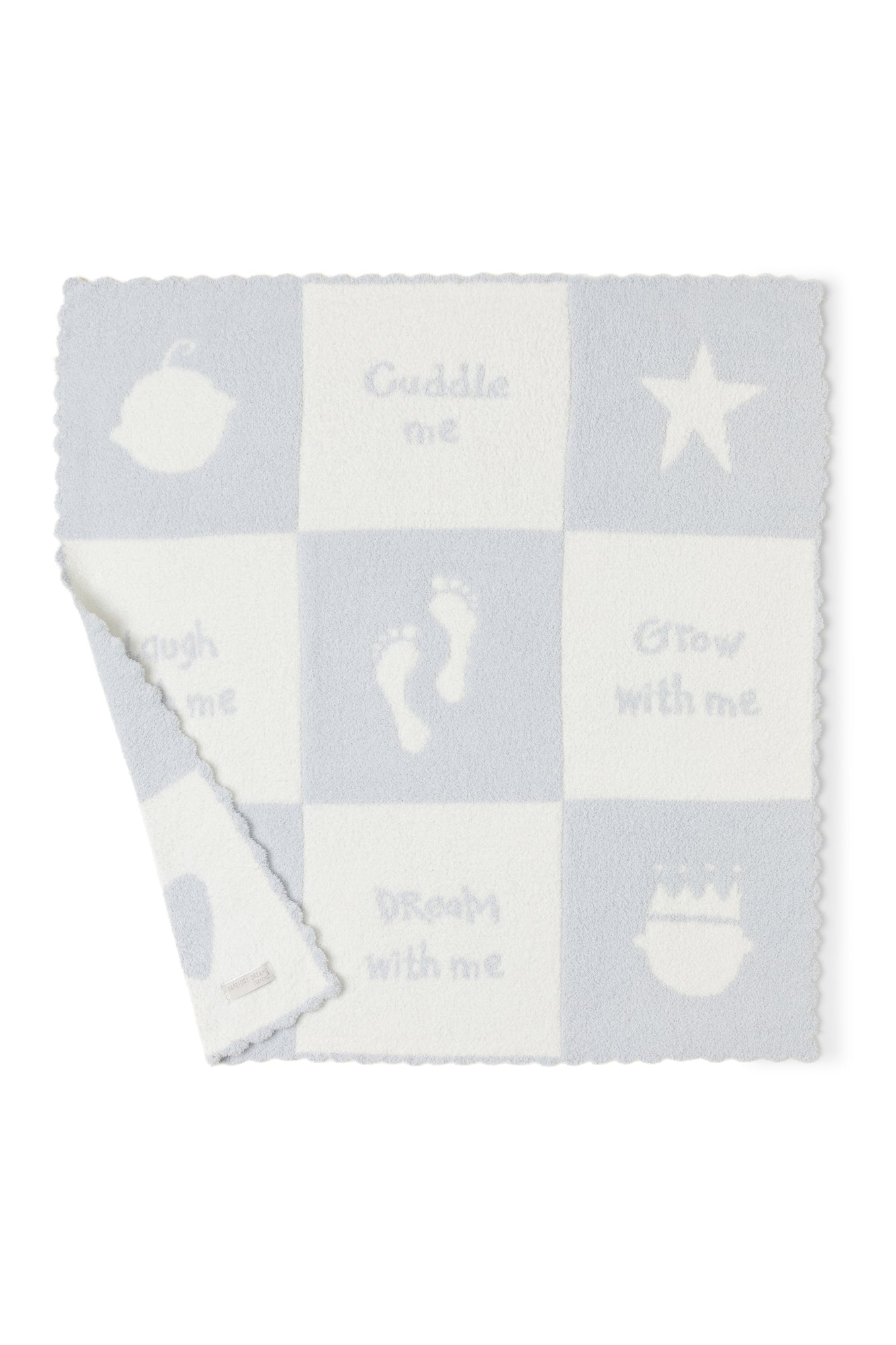 Baby | CozyChic Cuddle Receiving Blanket | Blue/Pearl