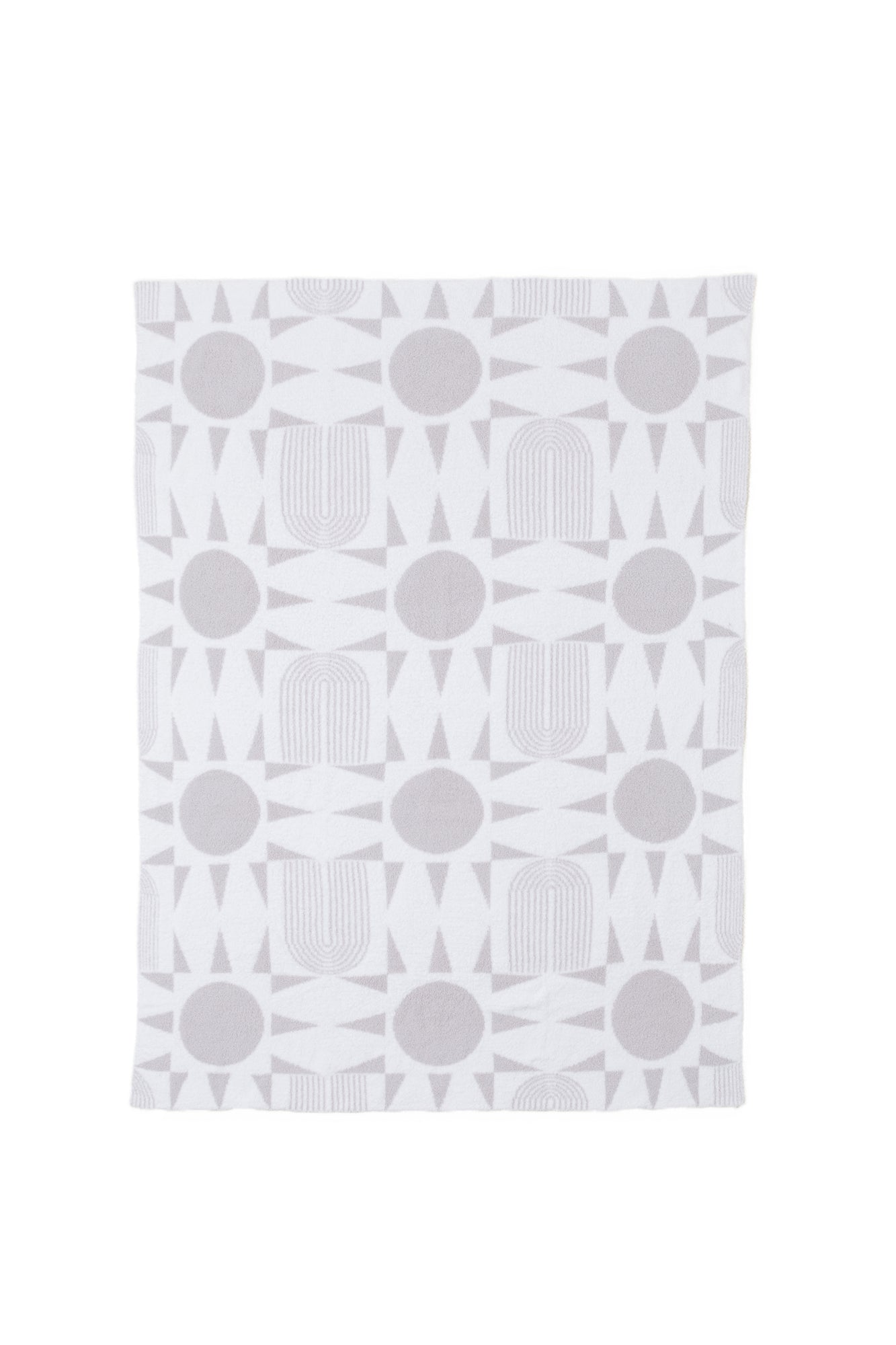 CozyChic Sun Mosaic Blanket | Sea Salt/Fog Gray