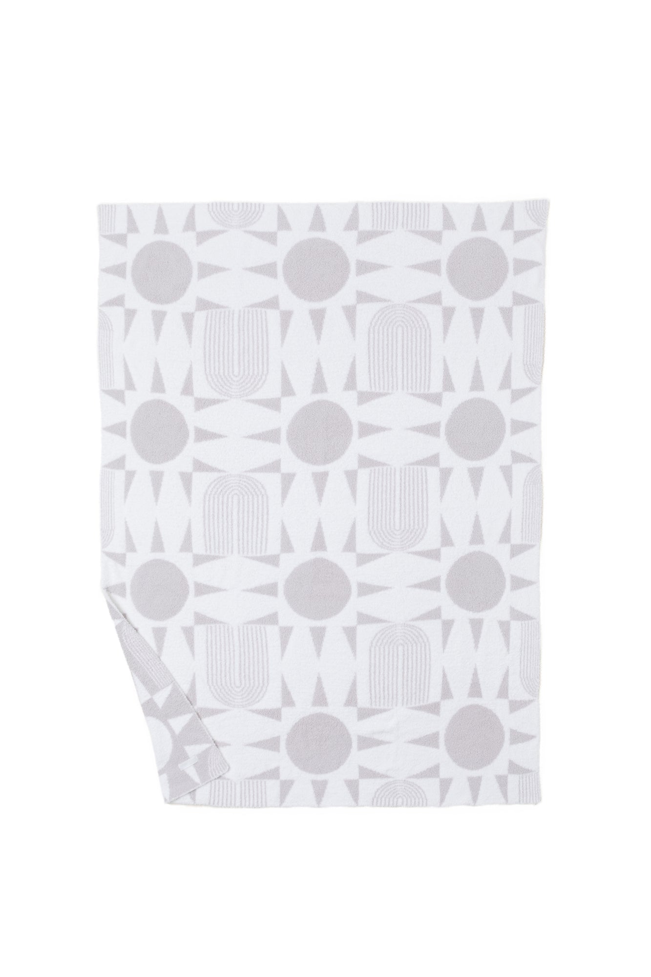 CozyChic Sun Mosaic Blanket | Sea Salt/Fog Gray