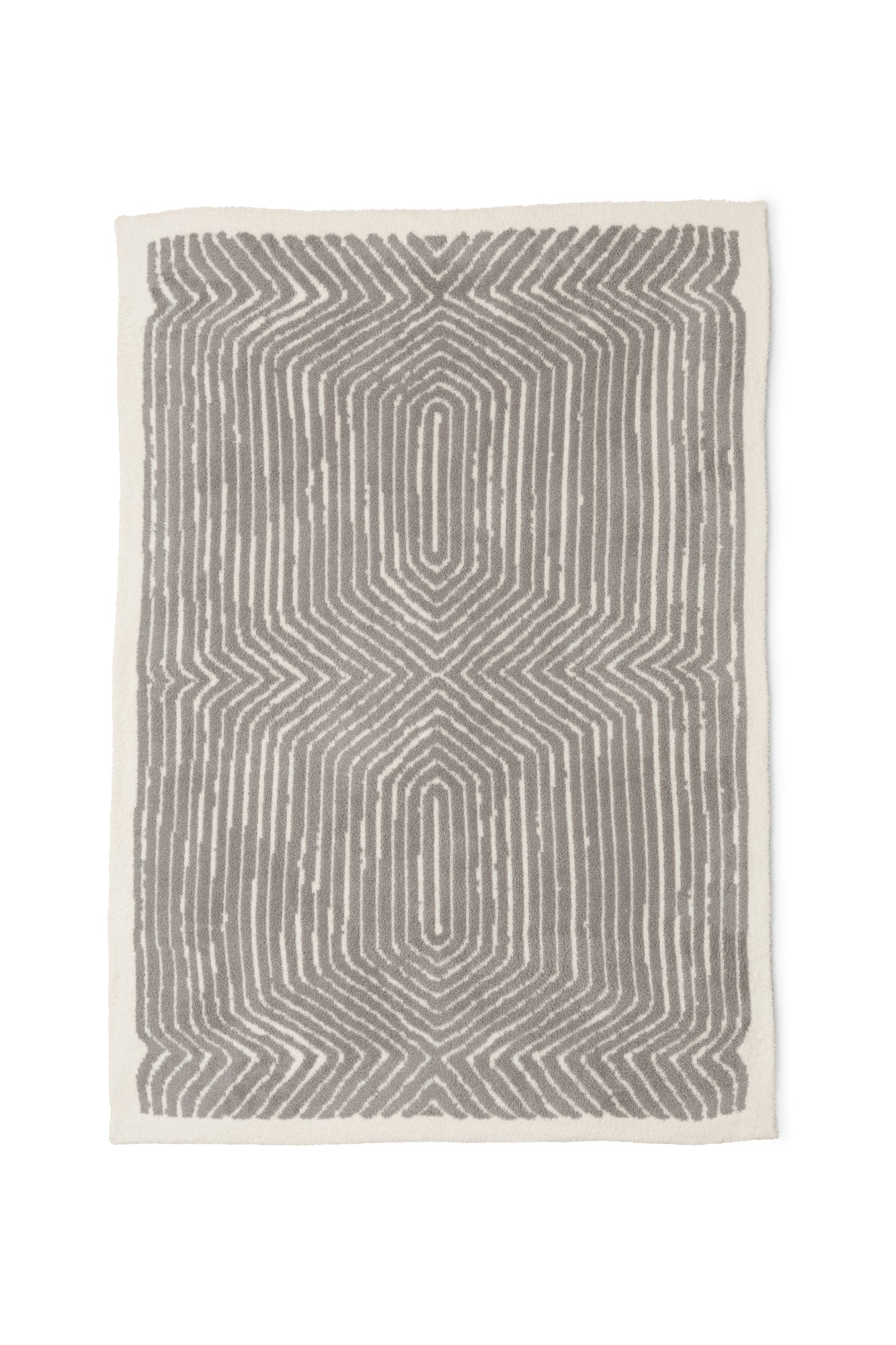 CozyChic Asscher Throw | Cream/Pewter