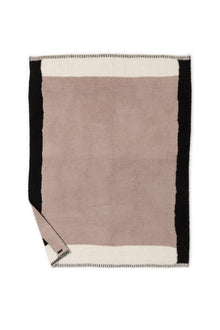 CozyChic Color Block Throw | Taupe Multi