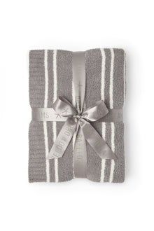 CozyChic Doubled Stripe Blanket | Beach Rock/Cream