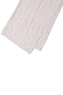 CozyChic Fisherman Cable Throw | Cream