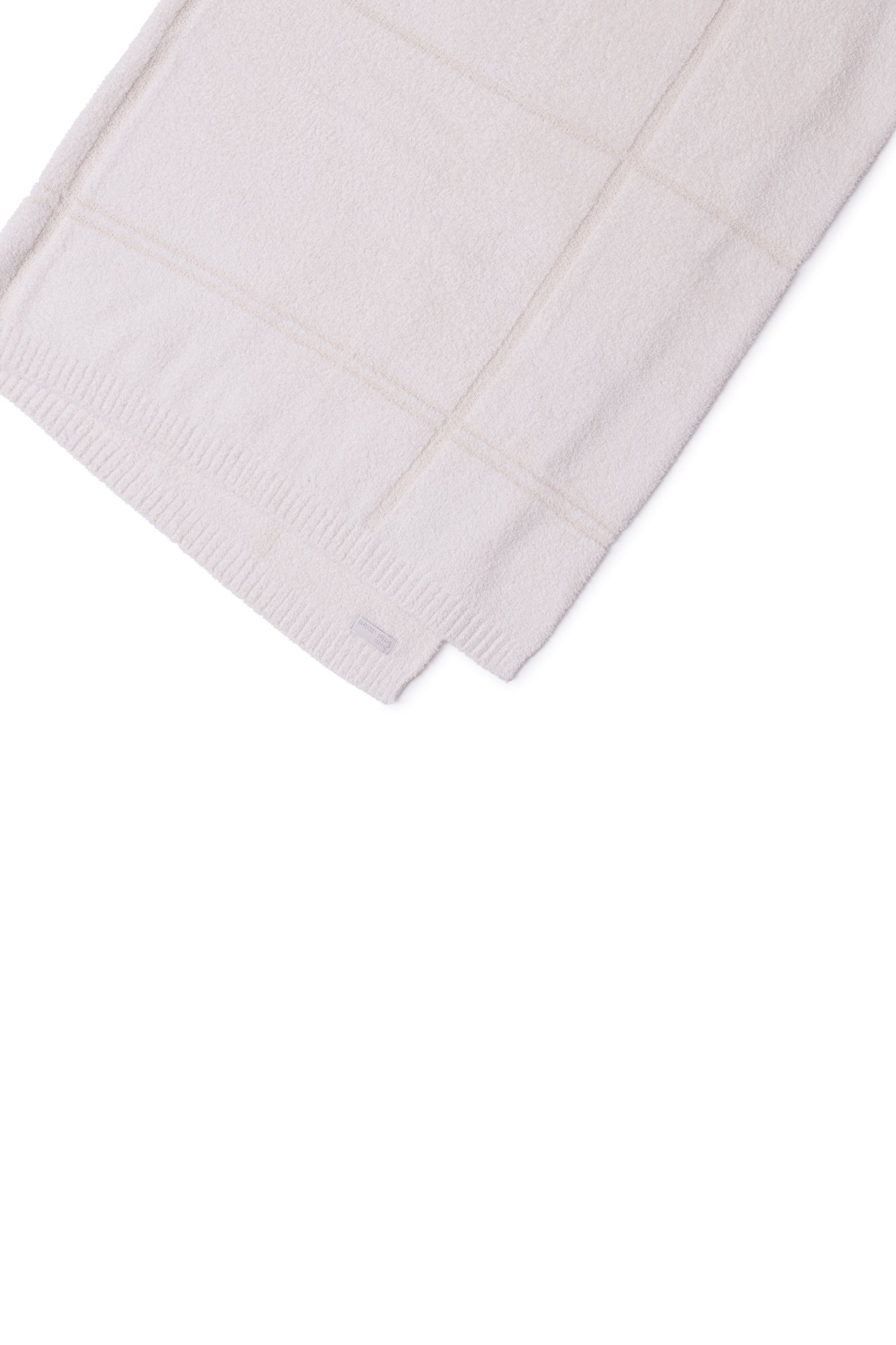 CozyChic Cotton Tonal Plaid Throw | Cream