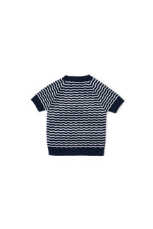 Toddler | CozyChic Ultra Lite Wavy Raglan Tee | Marine/Pearl
