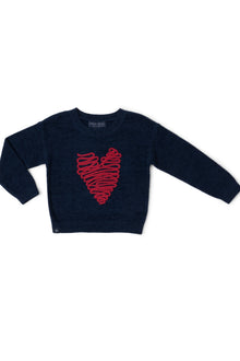 Toddler | CozyChic Ultra Lite Stitched Heart Pullover | Marine/Scarlet