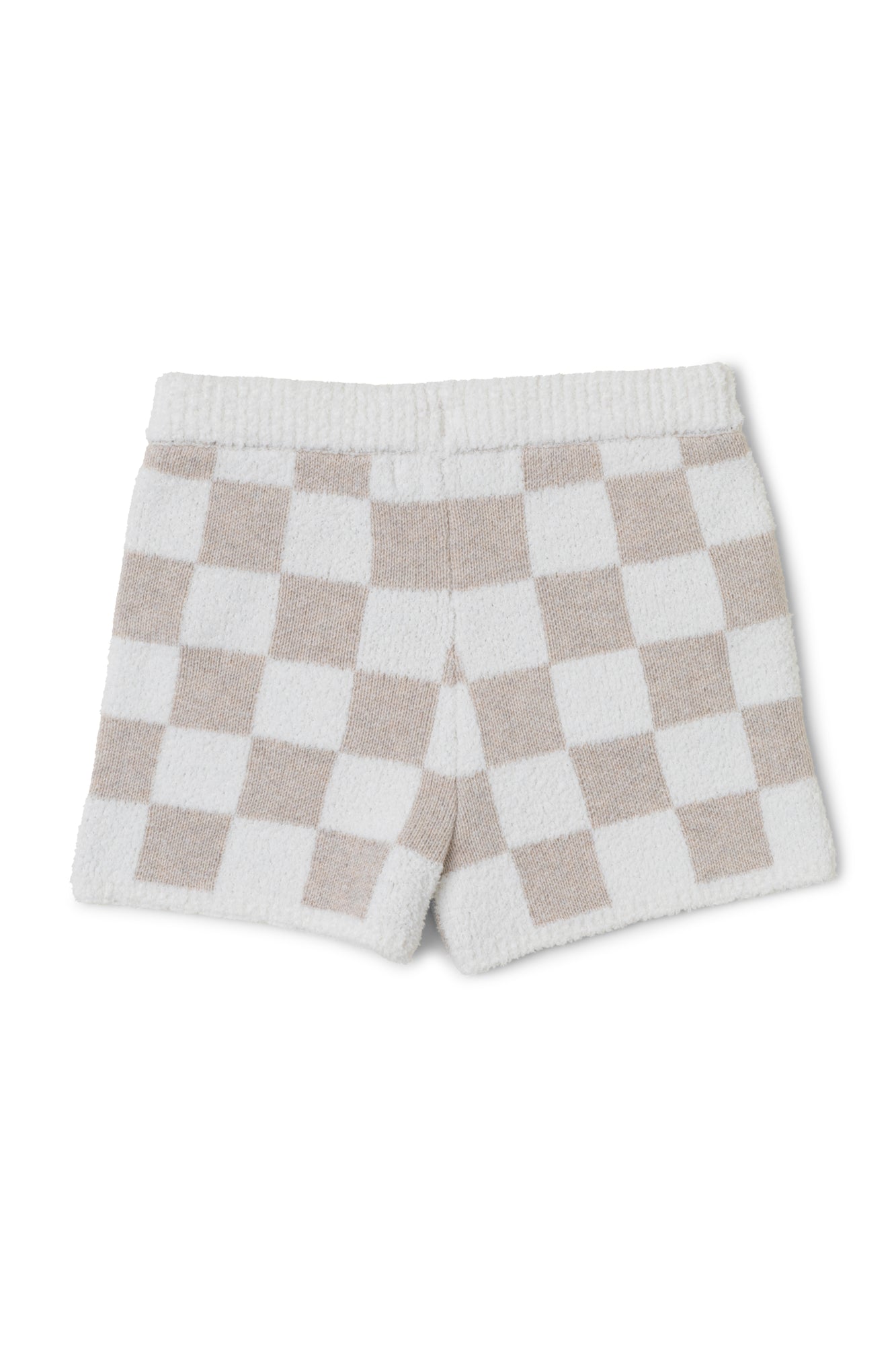 Toddler | CozyChic Cotton Checkered Short | Oatmeal/Cream
